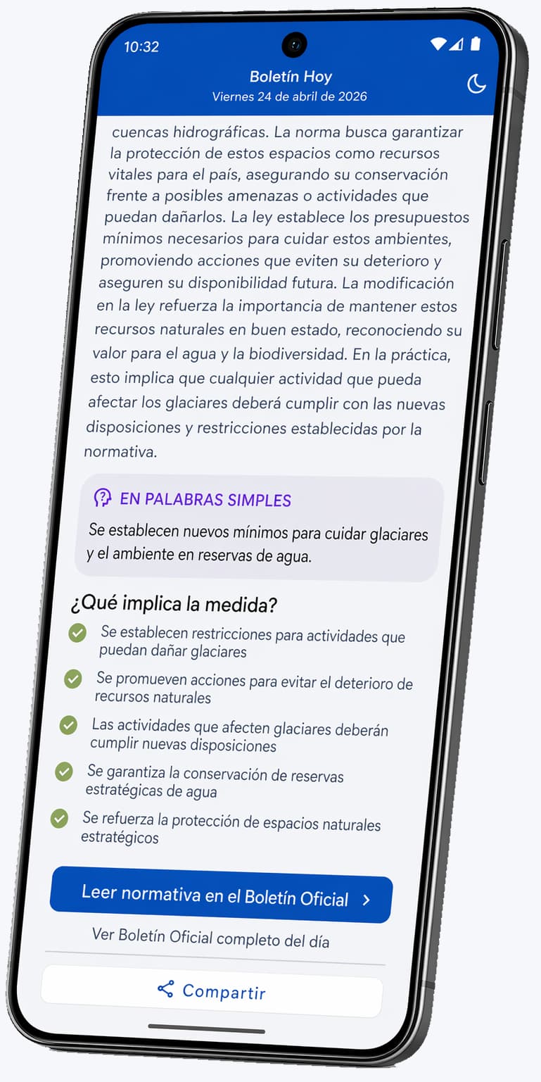 Segunda parte del detalle de una noticia en Boletin Hoy